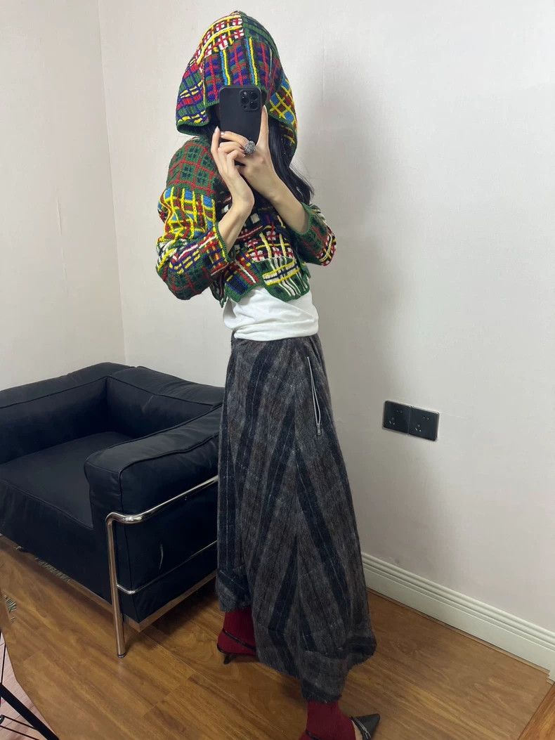 Comme des Garcons Comme des Garcons Plaid A-Line Skirt - dmc Size US 30 / EU 46 - 8 Thumbnail