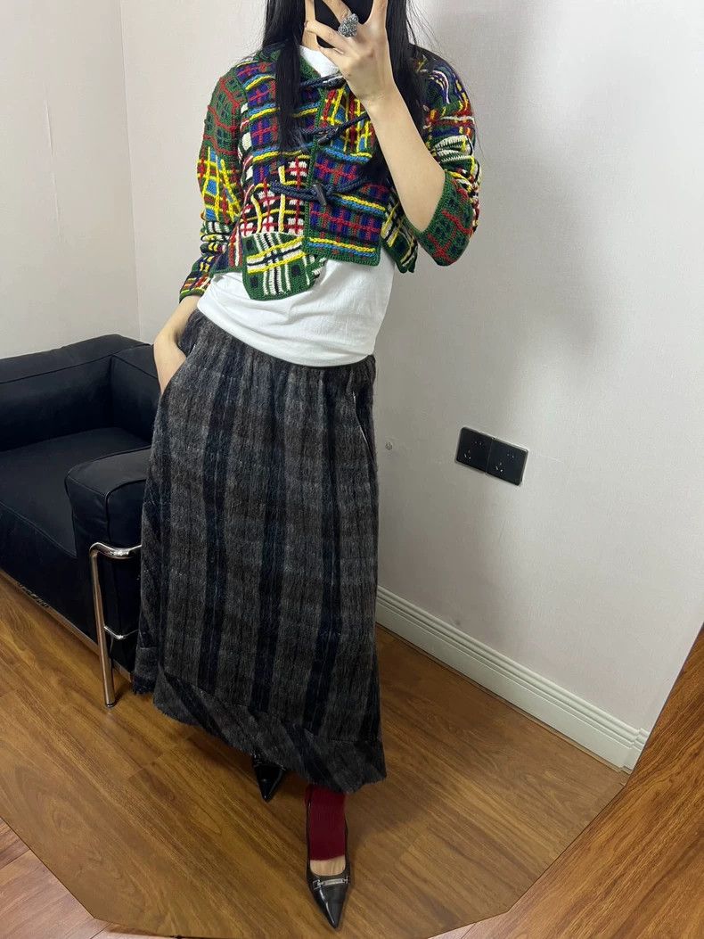 Comme des Garcons Comme des Garcons Plaid A-Line Skirt - dmc Size US 30 / EU 46 - 9 Thumbnail