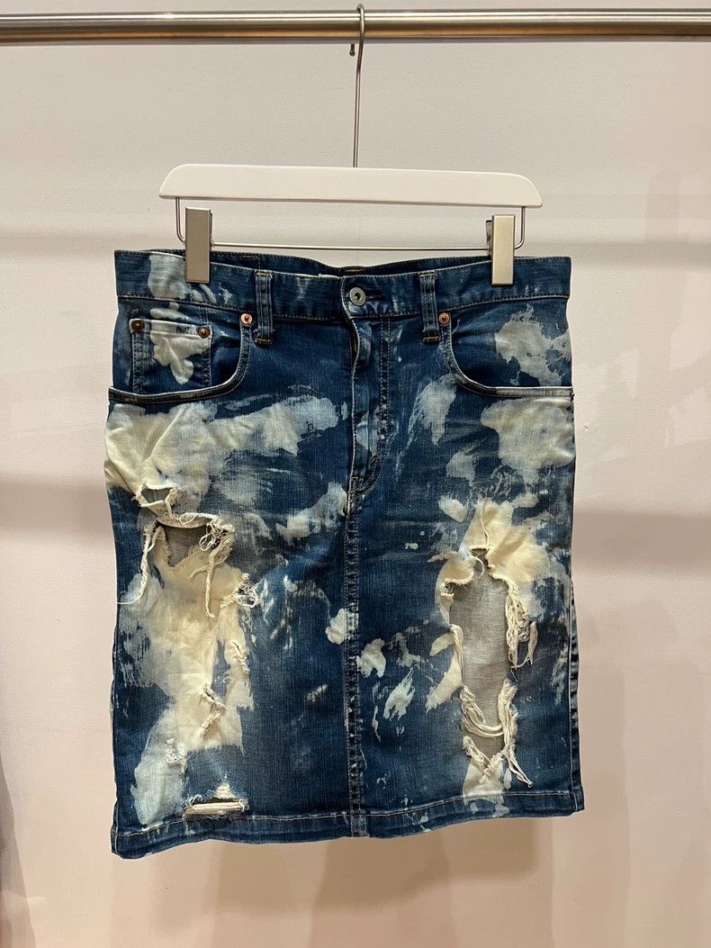 Junya Watanabe Junya Watanabe Distressed Denim Skirt - dmc Size US 30 / EU 46 - 5 Thumbnail