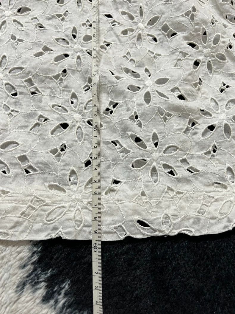 Comme des Garcons White Hollow-out Skirt - dmc
