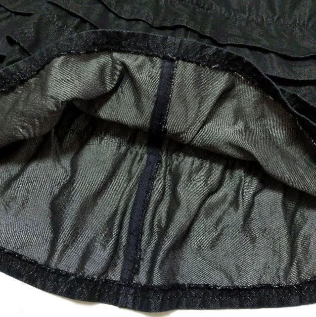 Comme des Garcons CDG Black Denim Tiered Skirt - dmc Size US 30 / EU 46 - 7 Thumbnail