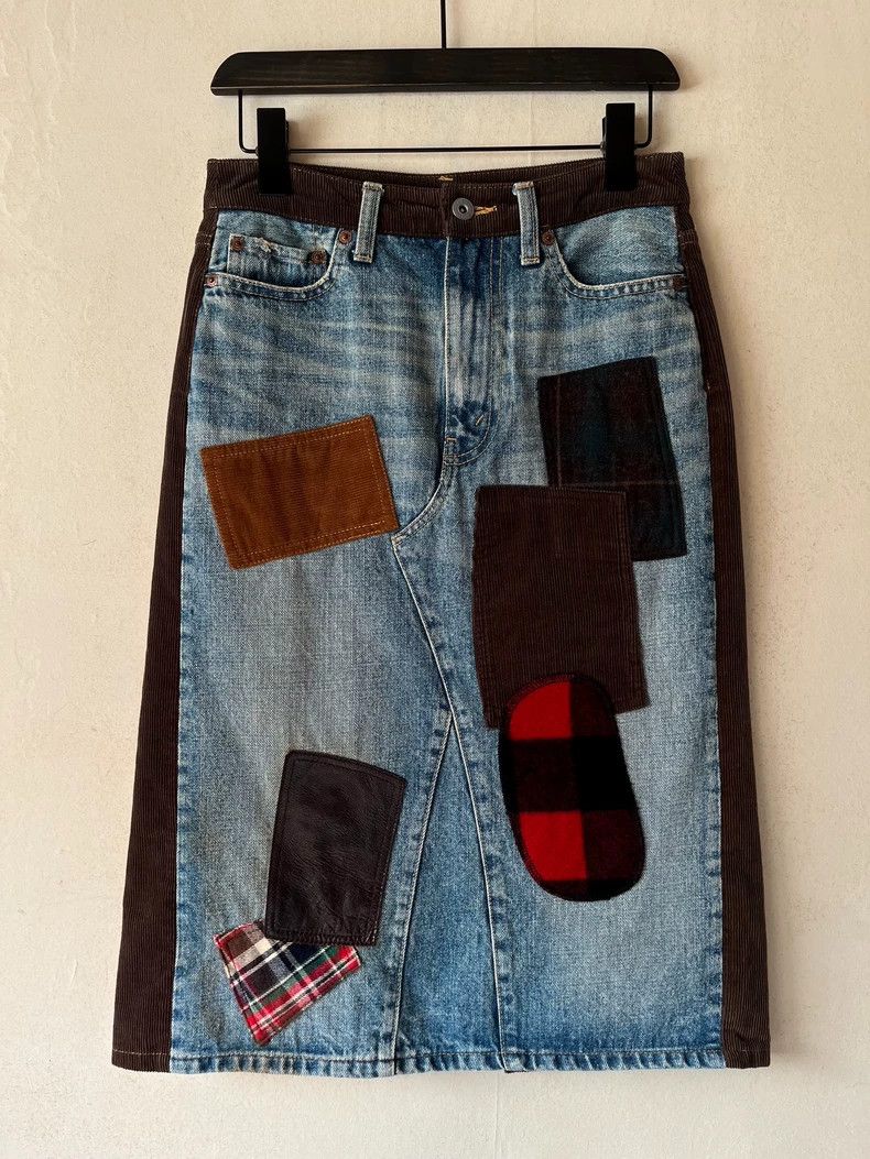 Comme des Garcons JUNYA WATANABE Denim Patchwork Skirt - dmc Size US 30 / EU 46 - 6 Thumbnail