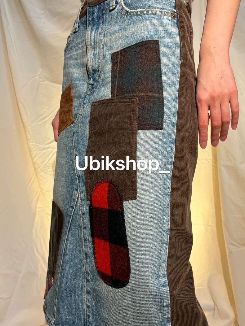 Comme des Garcons JUNYA WATANABE Denim Patchwork Skirt - dmc Size US 30 / EU 46 - 4 Thumbnail
