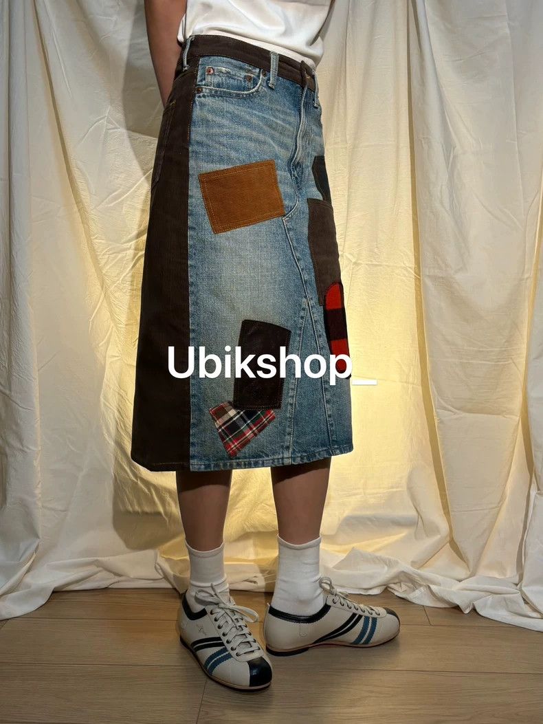 Comme des Garcons JUNYA WATANABE Denim Patchwork Skirt - dmc Size US 30 / EU 46 - 2 Thumbnail