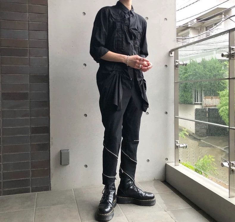 Comme des Garcons Black Comme des Garcons White Zip Pants - dmc Size US 30 / EU 46 - 2 Thumbnail
