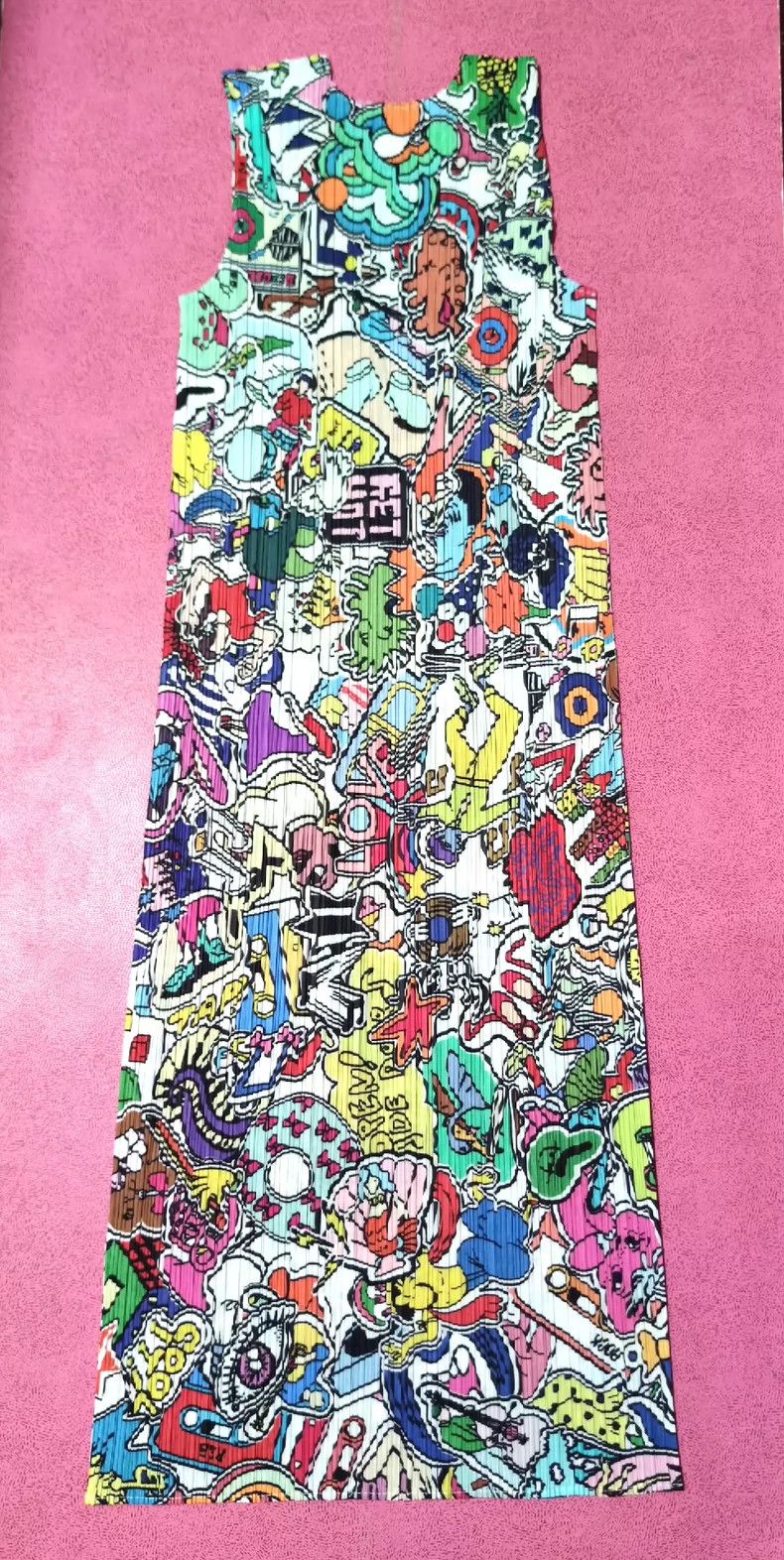 Issey Miyake Issey Miyake Colorful Beethoven Print Dress - dmc Size US 30 / EU 46 - 2 Thumbnail