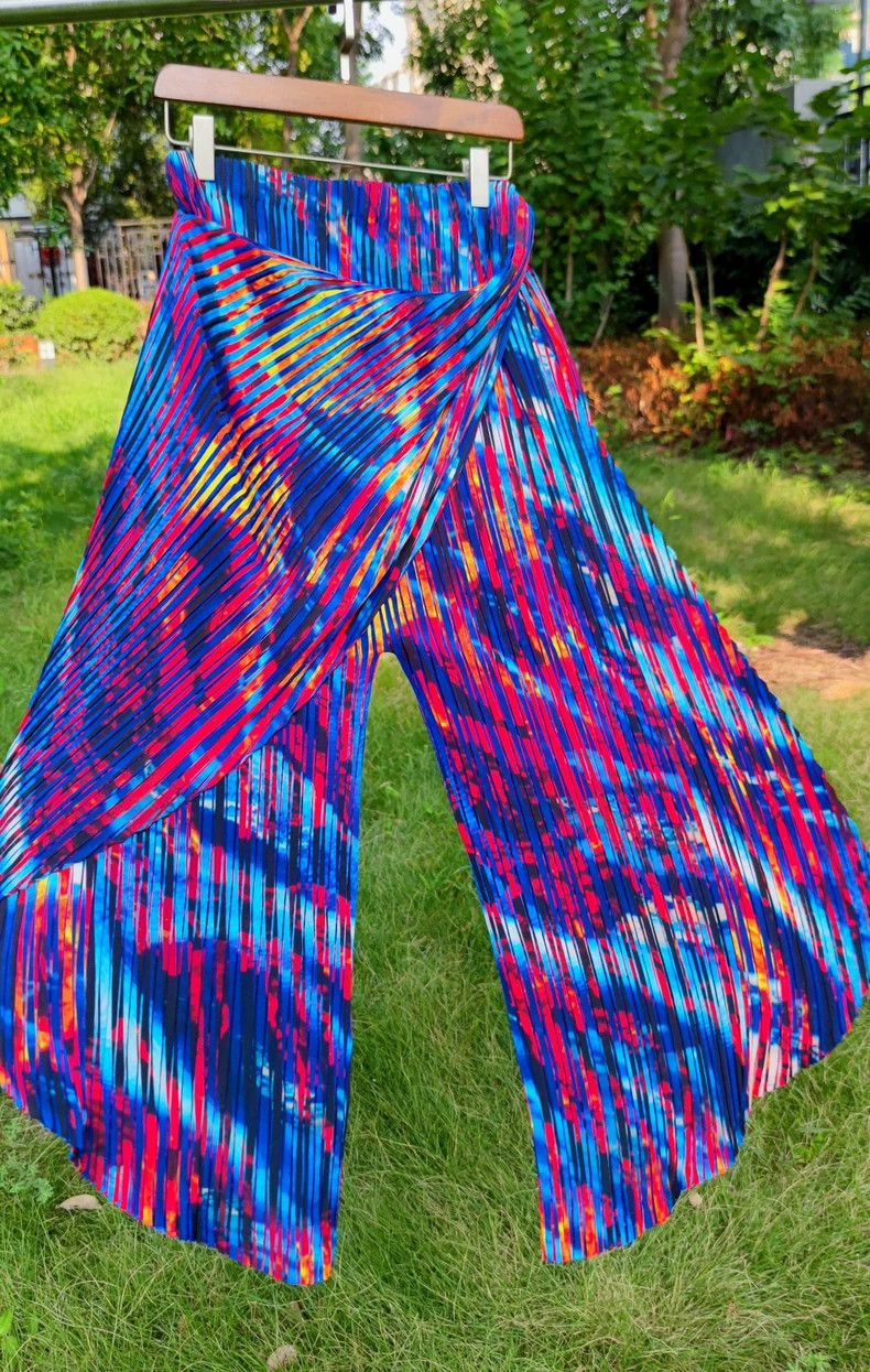 Issey Miyake Issey Miyake Pleated Multi-Color Culottes - dmc Size US 30 / EU 46 - 2 Thumbnail