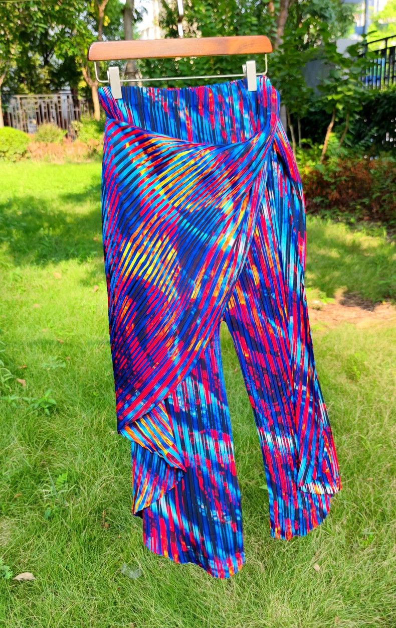 Issey Miyake Issey Miyake Pleated Multi-Color Culottes - dmc Size US 30 / EU 46 - 5 Thumbnail