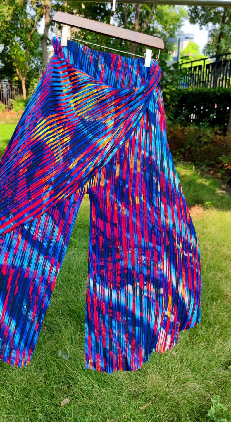 Issey Miyake Issey Miyake Pleated Multi-Color Culottes - dmc Size US 30 / EU 46 - 4 Thumbnail