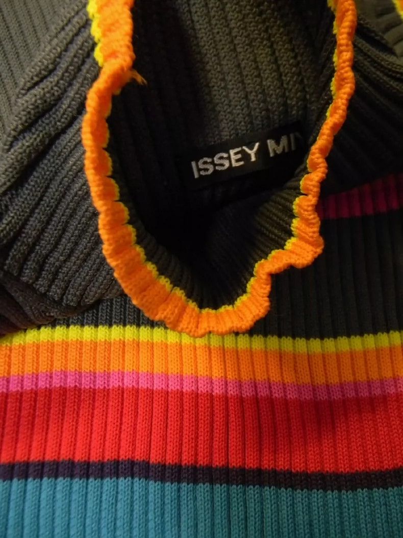 Issey Miyake Issey Miyake Vintage Rainbow Stripe Knit Top - dmc Size US M / EU 48-50 / 2 - 8 Thumbnail