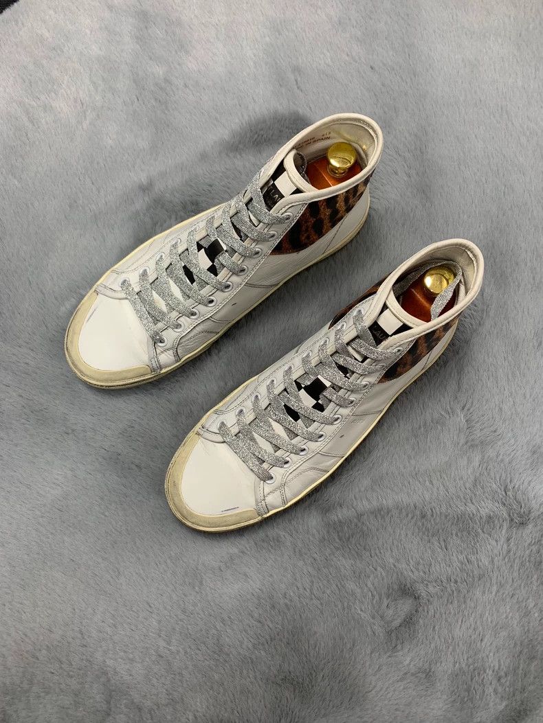 Saint Laurent Paris Saint Laurent High-Top Checkerboard Sneakers - dmc Size US 8 / EU 41 - 4 Thumbnail