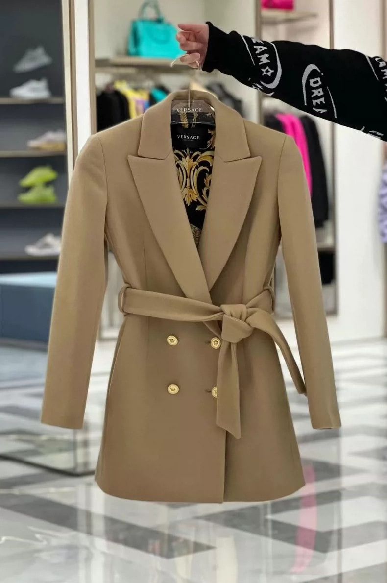 Versace Versace 100% Wool Belted Coat - dmc Size US L / EU 52-54 / 3 - 2 Thumbnail