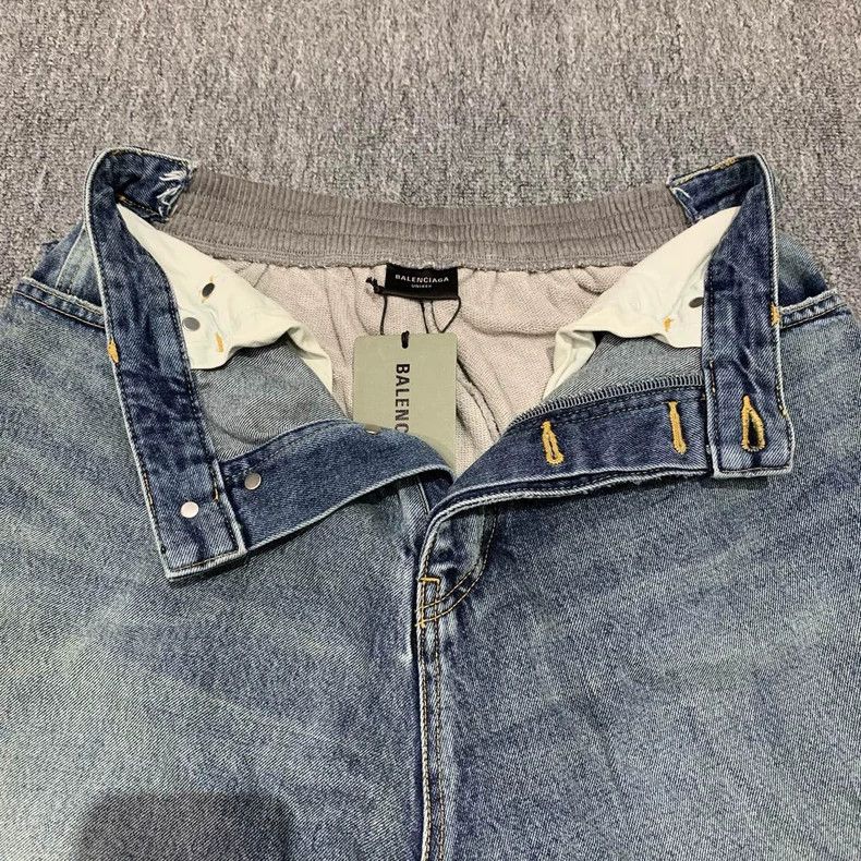 Balenciaga Balenciaga Blue Denim Patchwork Jeans - dmc Size US 30 / EU 46 - 9 Thumbnail