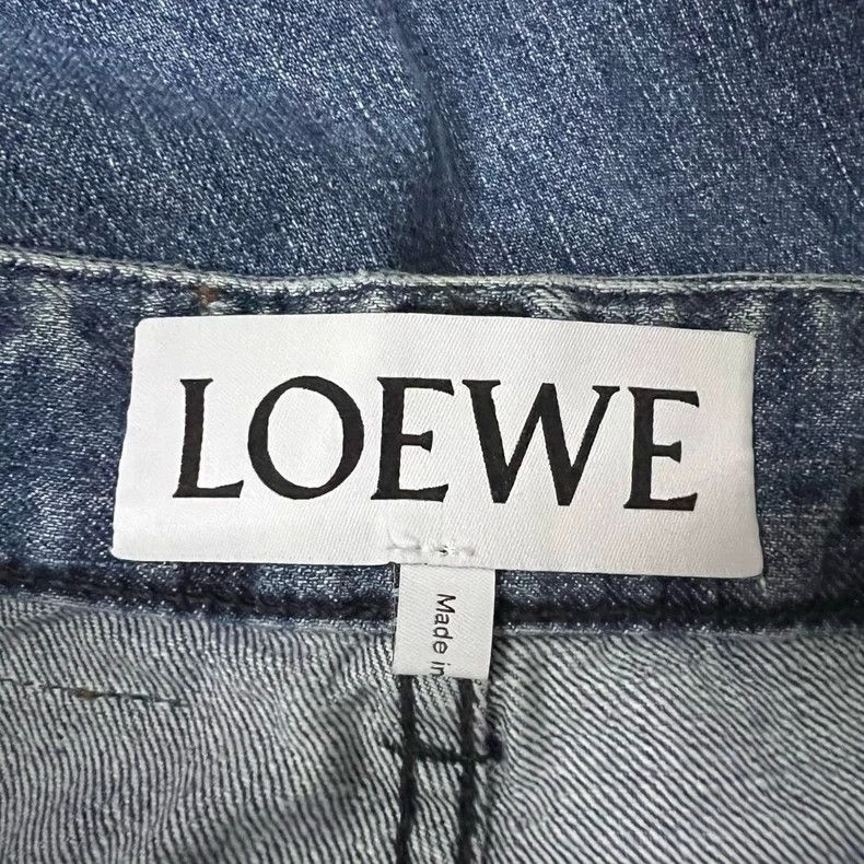 Loewe LOEWE Blue Patchwork Distressed Denim Jeans - dmc Size US 31 - 4 Thumbnail