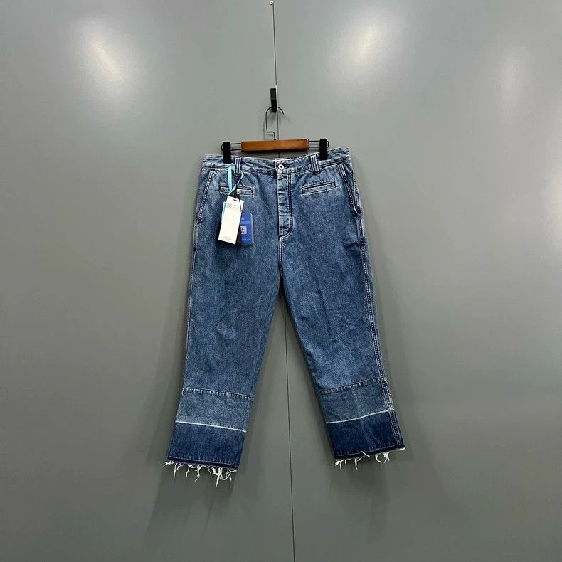 Loewe LOEWE Blue Patchwork Distressed Denim Jeans - dmc Size US 31 - 2 Thumbnail
