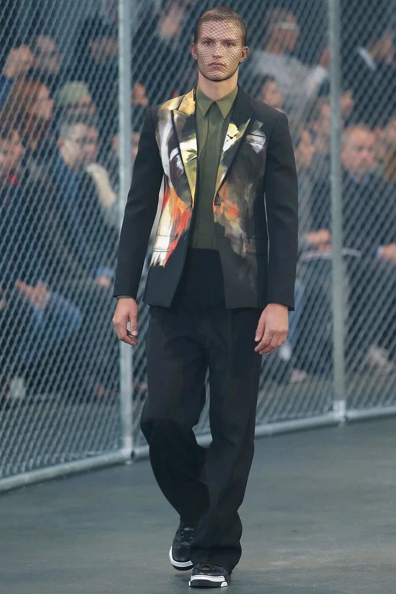 Givenchy Givenchy Runway Hand-Painted Wool Blazer - dmc Size US L / EU 52-54 / 3 - 2 Thumbnail
