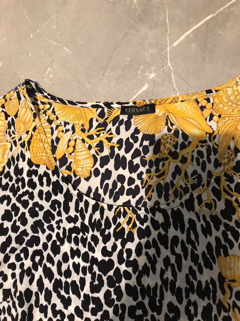 Versace Versace Silk Leopard Print Dress - dmc Size US 32 / EU 48 - 3 Thumbnail