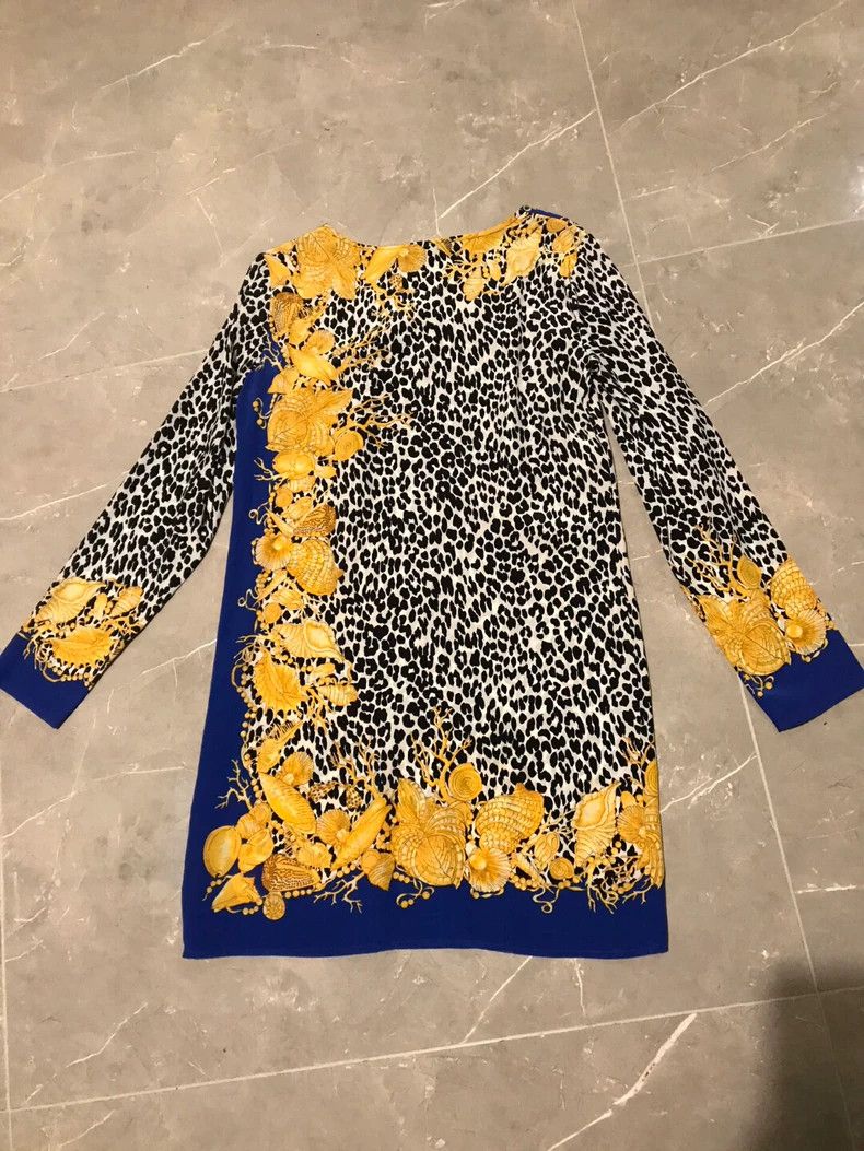 Versace Versace Silk Leopard Print Dress - dmc Size US 32 / EU 48 - 2 Thumbnail