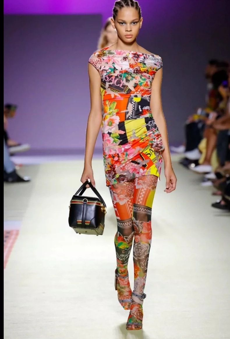 Versace Versace Printed Slim Fit Dress - dmc Size US 36 / EU 52 - 5 Thumbnail
