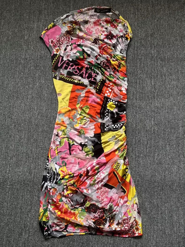 Versace Versace Printed Slim Fit Dress - dmc Size US 36 / EU 52 - 2 Thumbnail
