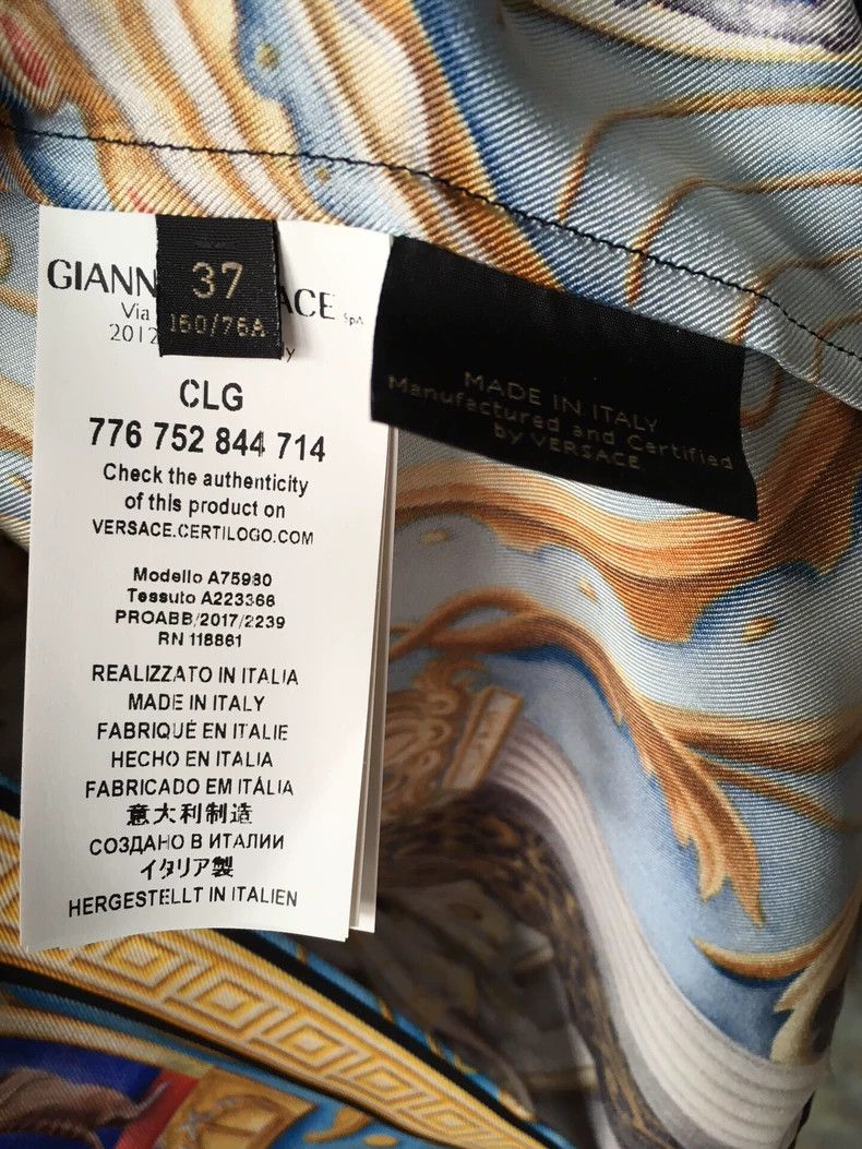 Versace VERSACE Silk Baroque Print Shirt - dmc Size US M / EU 48-50 / 2 - 2 Thumbnail