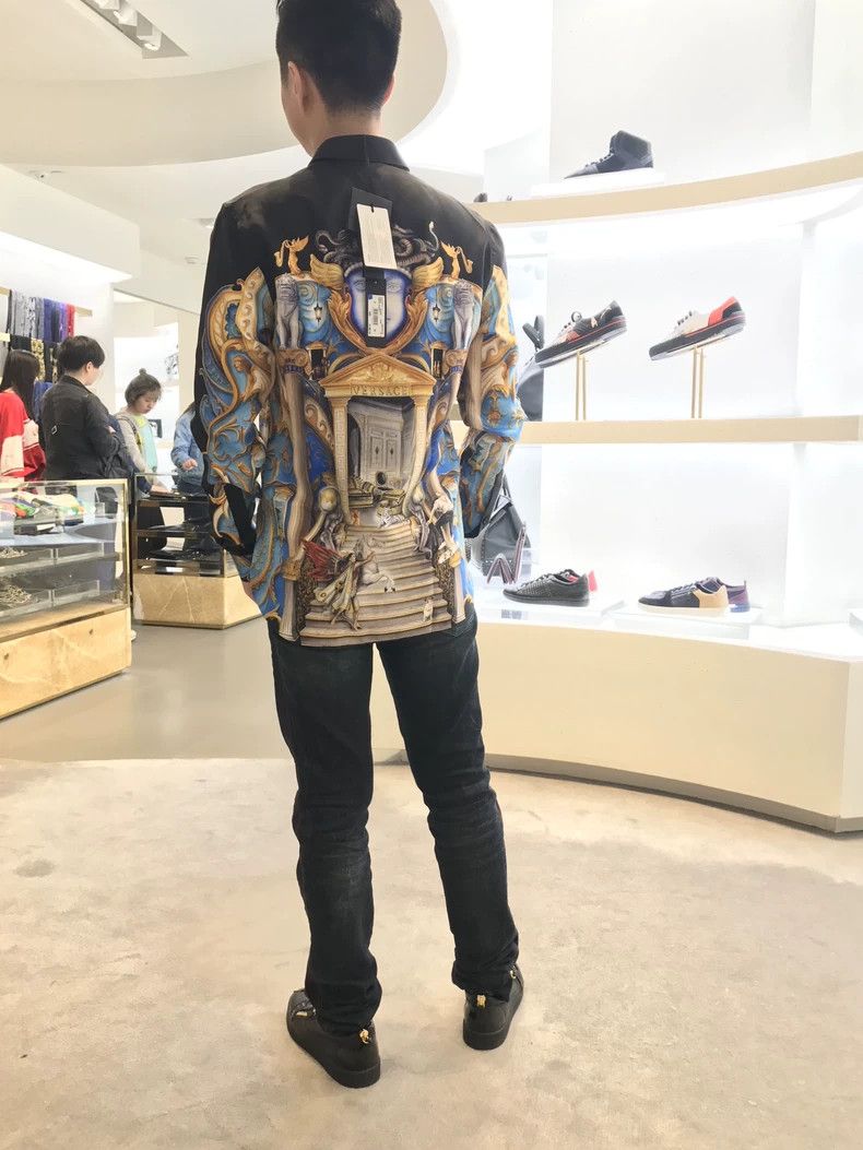 Versace VERSACE Silk Baroque Print Shirt - dmc Size US M / EU 48-50 / 2 - 3 Thumbnail