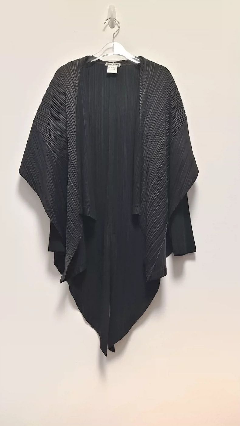 Issey Miyake Issey Miyake Black Asymmetrical Coat - dmc Size US M / EU 48-50 / 2 - 2 Thumbnail