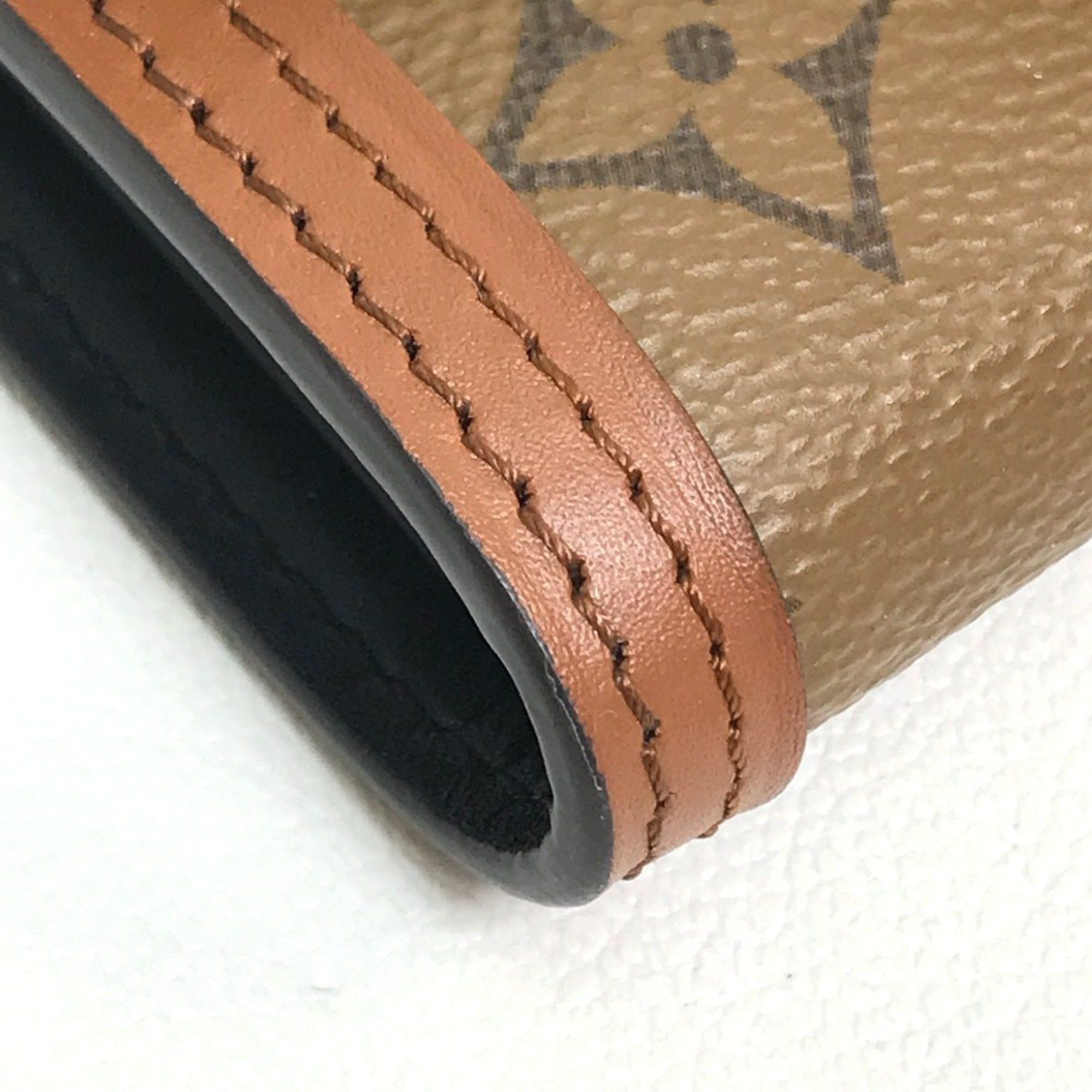 Louis Vuitton LOUIS VUITTON M68725 Monogram Reverse Portefeuille Dauphine Compact Trifold Wallet in Canvas, Brown, Women's Size ONE SIZE - 6 Thumbnail