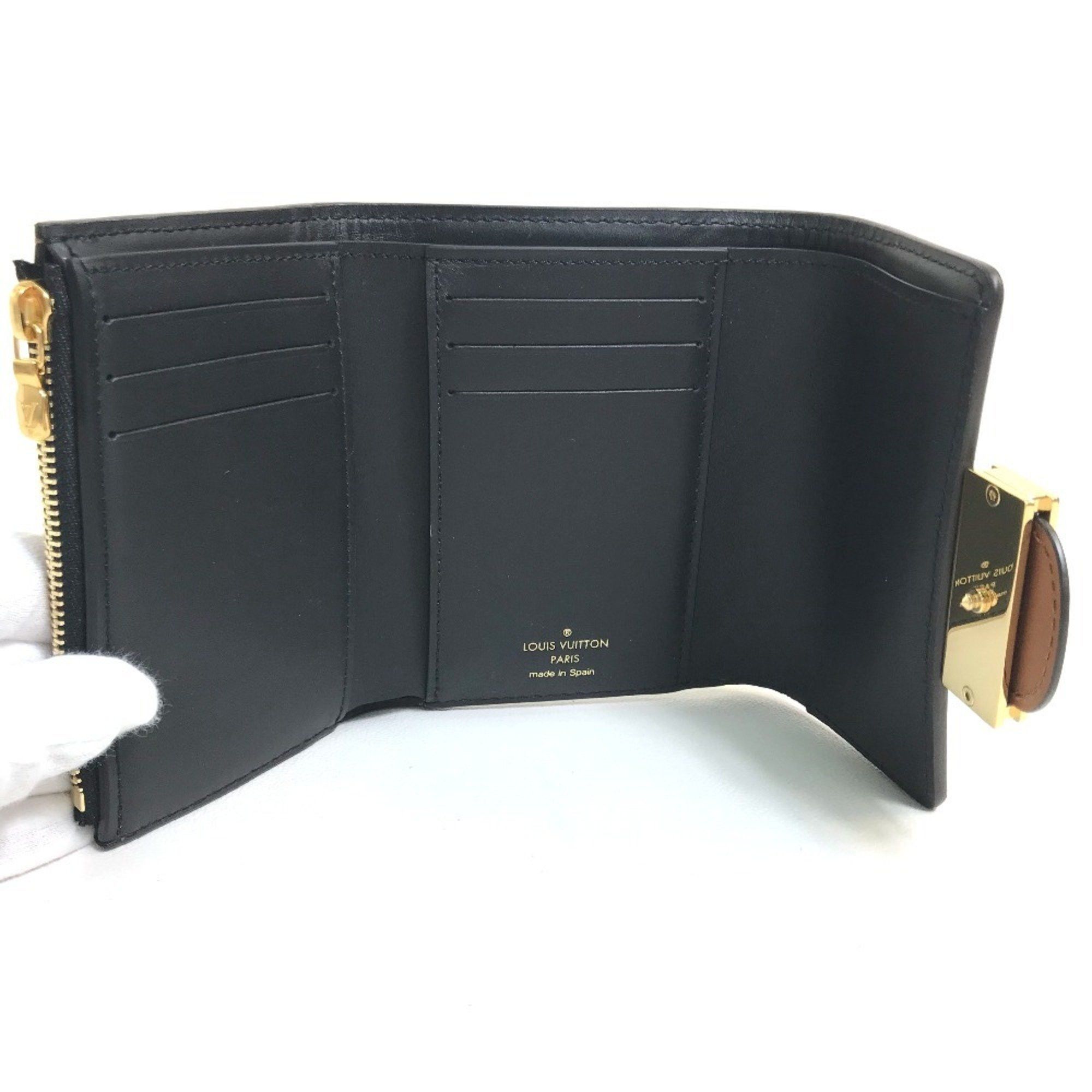 Louis Vuitton LOUIS VUITTON M68725 Monogram Reverse Portefeuille Dauphine Compact Trifold Wallet in Canvas, Brown, Women's Size ONE SIZE - 8 Thumbnail