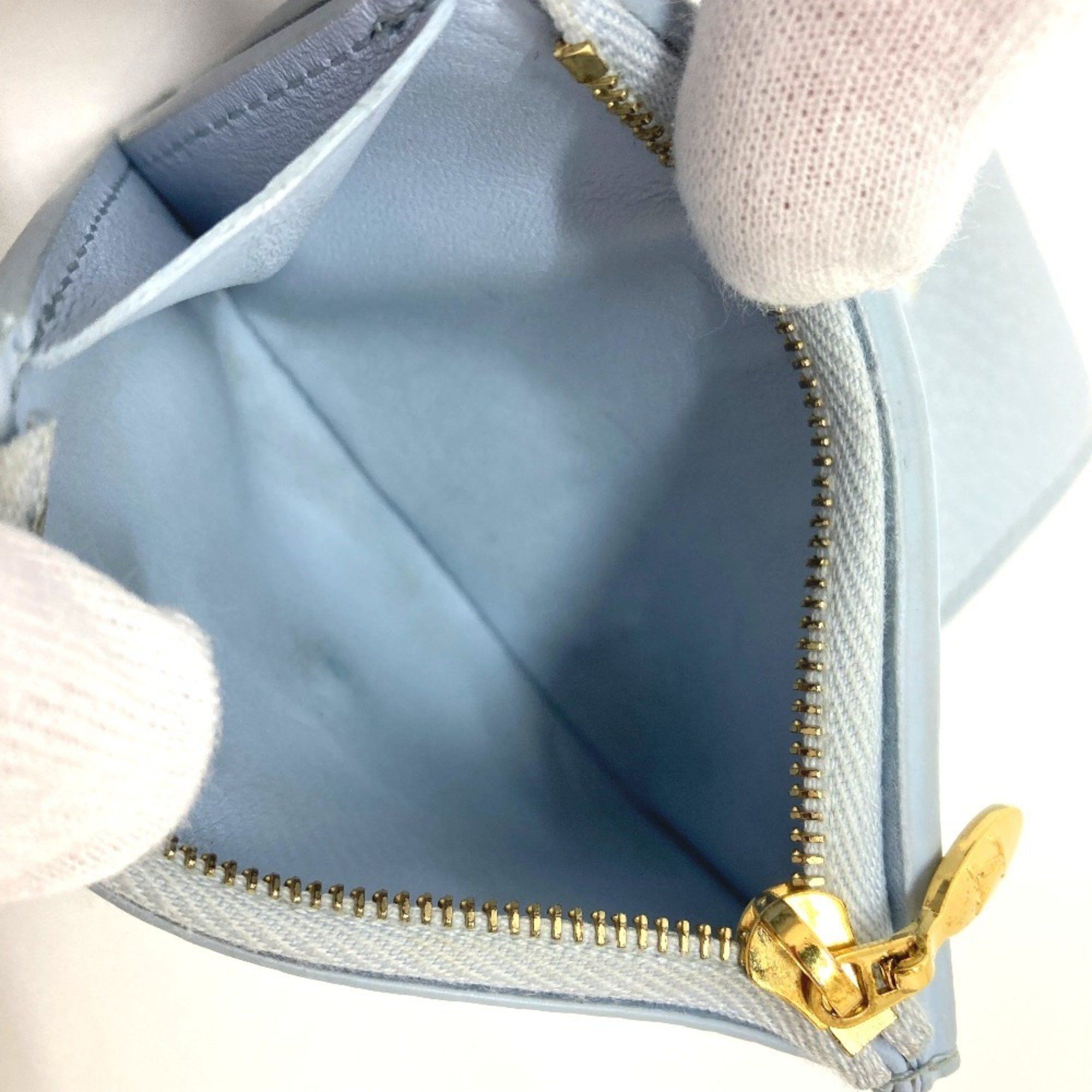Louis Vuitton LOUIS VUITTON M69061 Japan-exclusive Portefeuille Capucines XS Compact Tri-fold Wallet in Taurillon Leather, Women's, Blue Olympus Size ONE SIZE - 11 Thumbnail