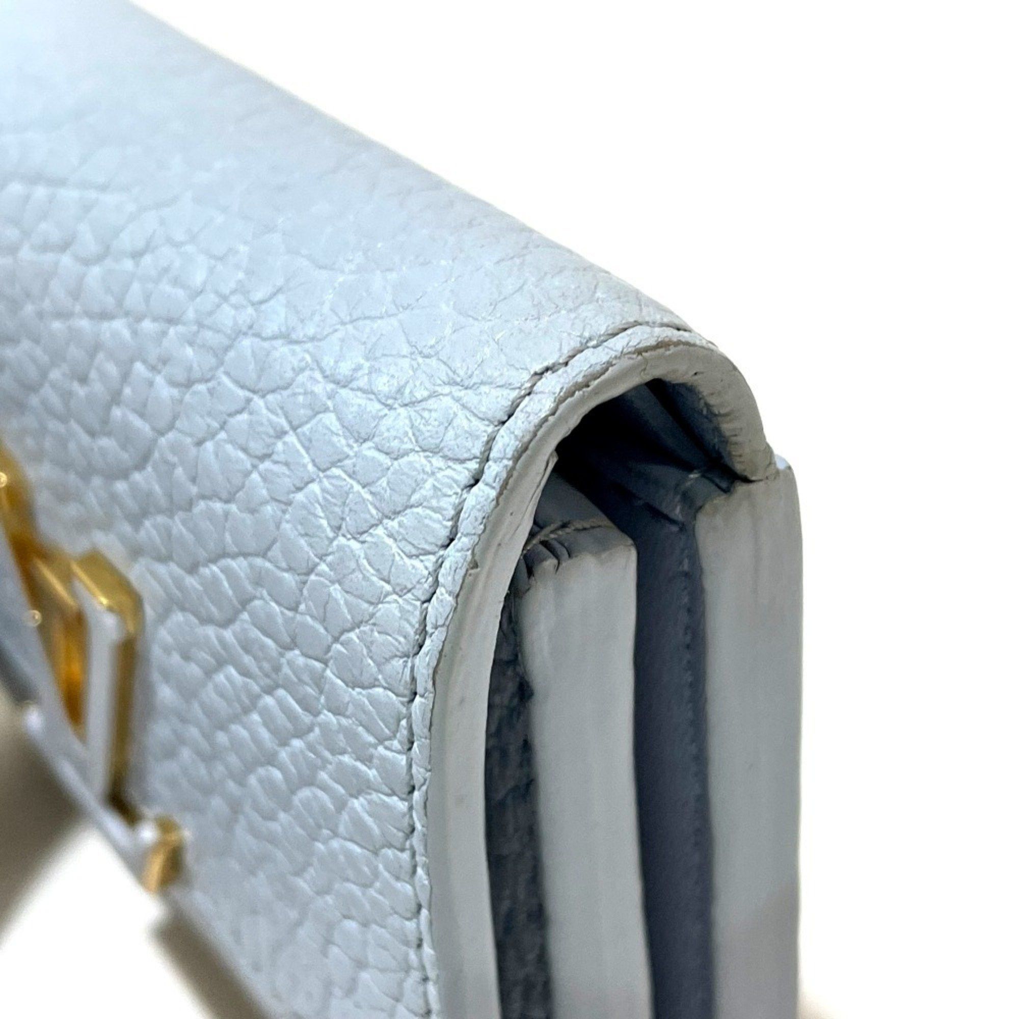Louis Vuitton LOUIS VUITTON M69061 Japan-exclusive Portefeuille Capucines XS Compact Tri-fold Wallet in Taurillon Leather, Women's, Blue Olympus Size ONE SIZE - 4 Thumbnail