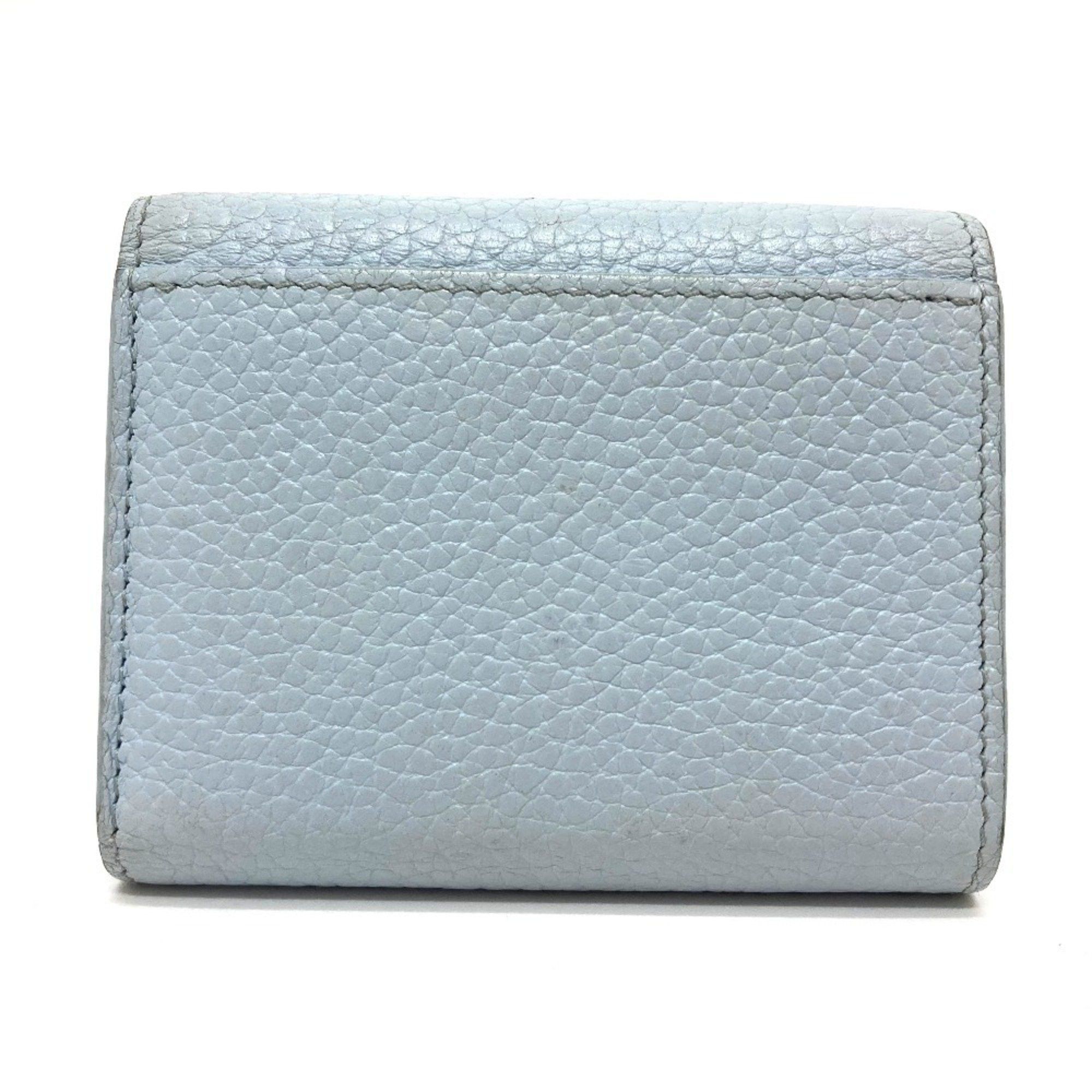 Louis Vuitton LOUIS VUITTON M69061 Japan-exclusive Portefeuille Capucines XS Compact Tri-fold Wallet in Taurillon Leather, Women's, Blue Olympus Size ONE SIZE - 2 Thumbnail