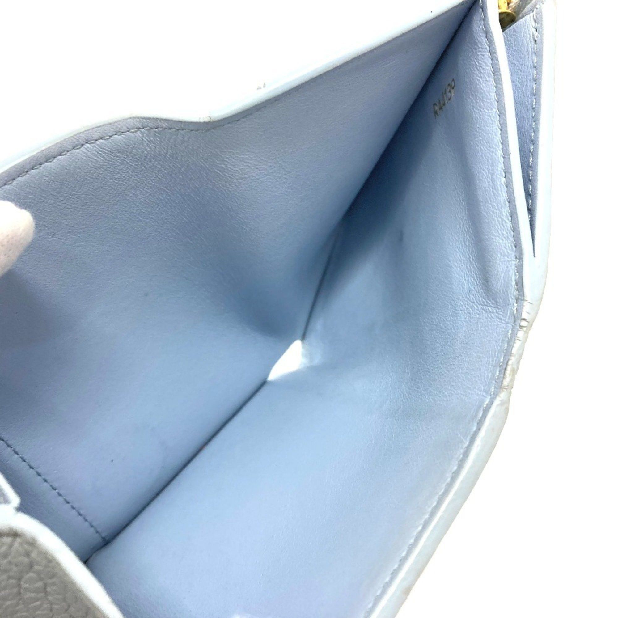 Louis Vuitton LOUIS VUITTON M69061 Japan-exclusive Portefeuille Capucines XS Compact Tri-fold Wallet in Taurillon Leather, Women's, Blue Olympus Size ONE SIZE - 8 Thumbnail