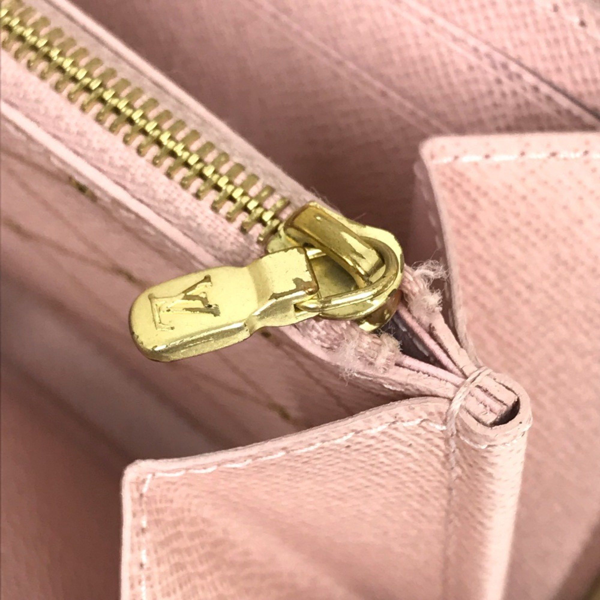 Louis Vuitton LOUIS VUITTON N60109 Damier Azur Summer Trunk Collection Portefeuille Clemence Long Wallet in Canvas, Women's, White Size ONE SIZE - 14 Thumbnail