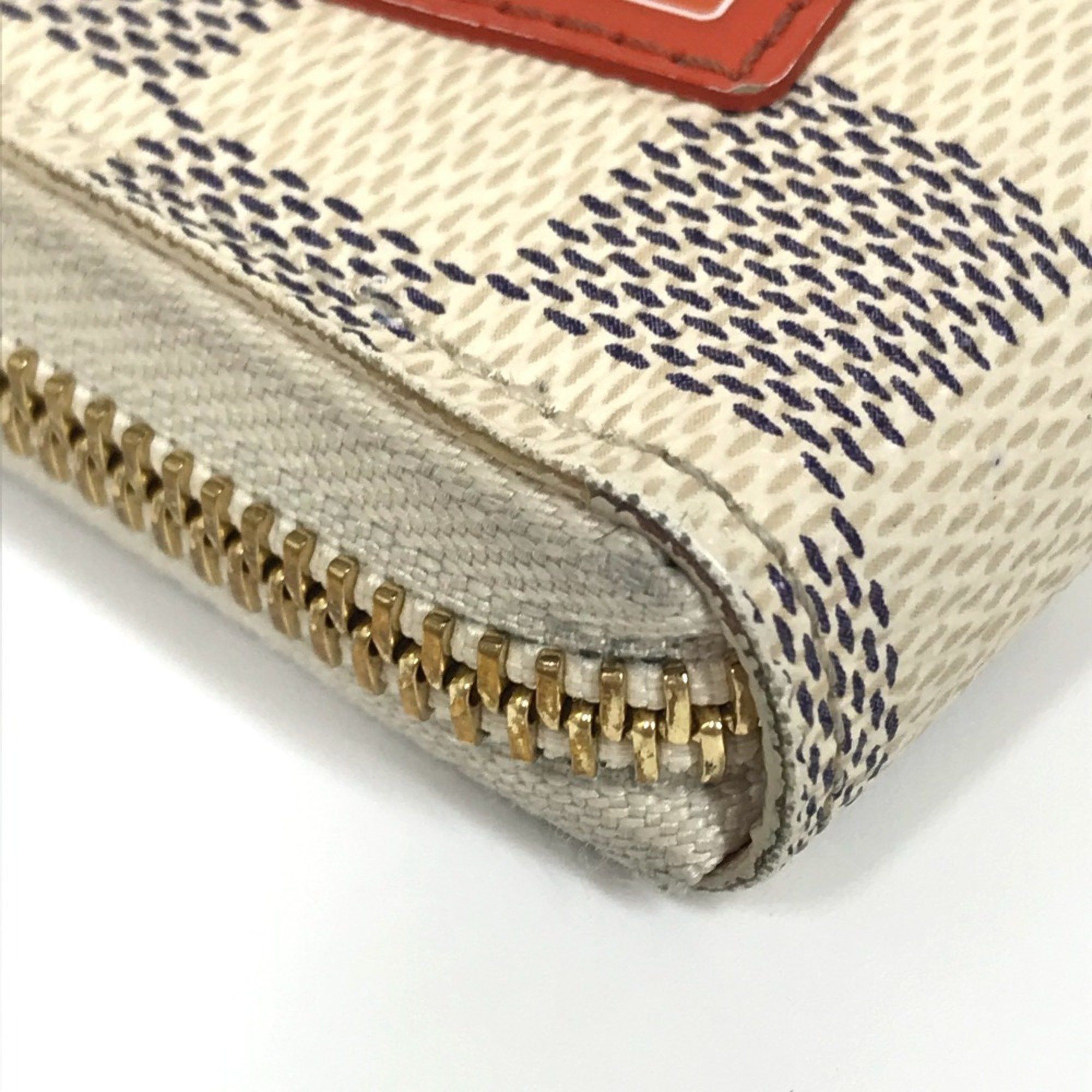 Louis Vuitton LOUIS VUITTON N60109 Damier Azur Summer Trunk Collection Portefeuille Clemence Long Wallet in Canvas, Women's, White Size ONE SIZE - 11 Thumbnail
