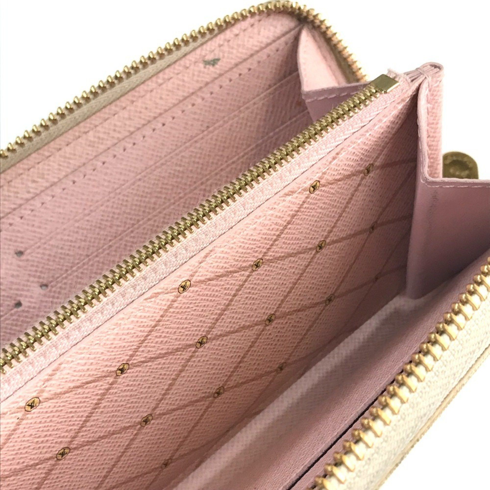 Louis Vuitton LOUIS VUITTON N60109 Damier Azur Summer Trunk Collection Portefeuille Clemence Long Wallet in Canvas, Women's, White Size ONE SIZE - 13 Thumbnail