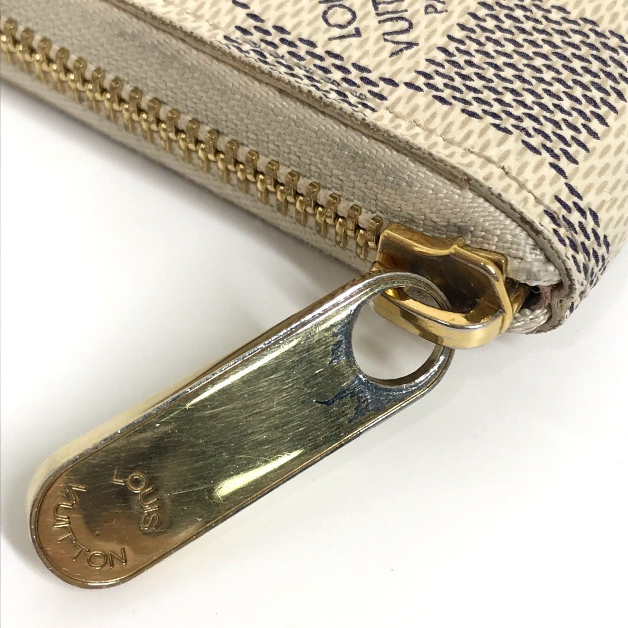 Louis Vuitton LOUIS VUITTON N60109 Damier Azur Summer Trunk Collection Portefeuille Clemence Long Wallet in Canvas, Women's, White Size ONE SIZE - 8 Thumbnail