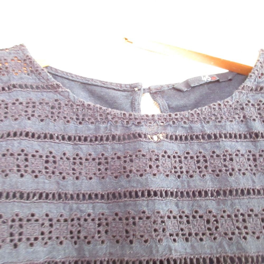 Other Other 45R Indigo Lace Tenjiku Sleeveless Pullover Cotton Tops Size ONE SIZE - 3 Thumbnail