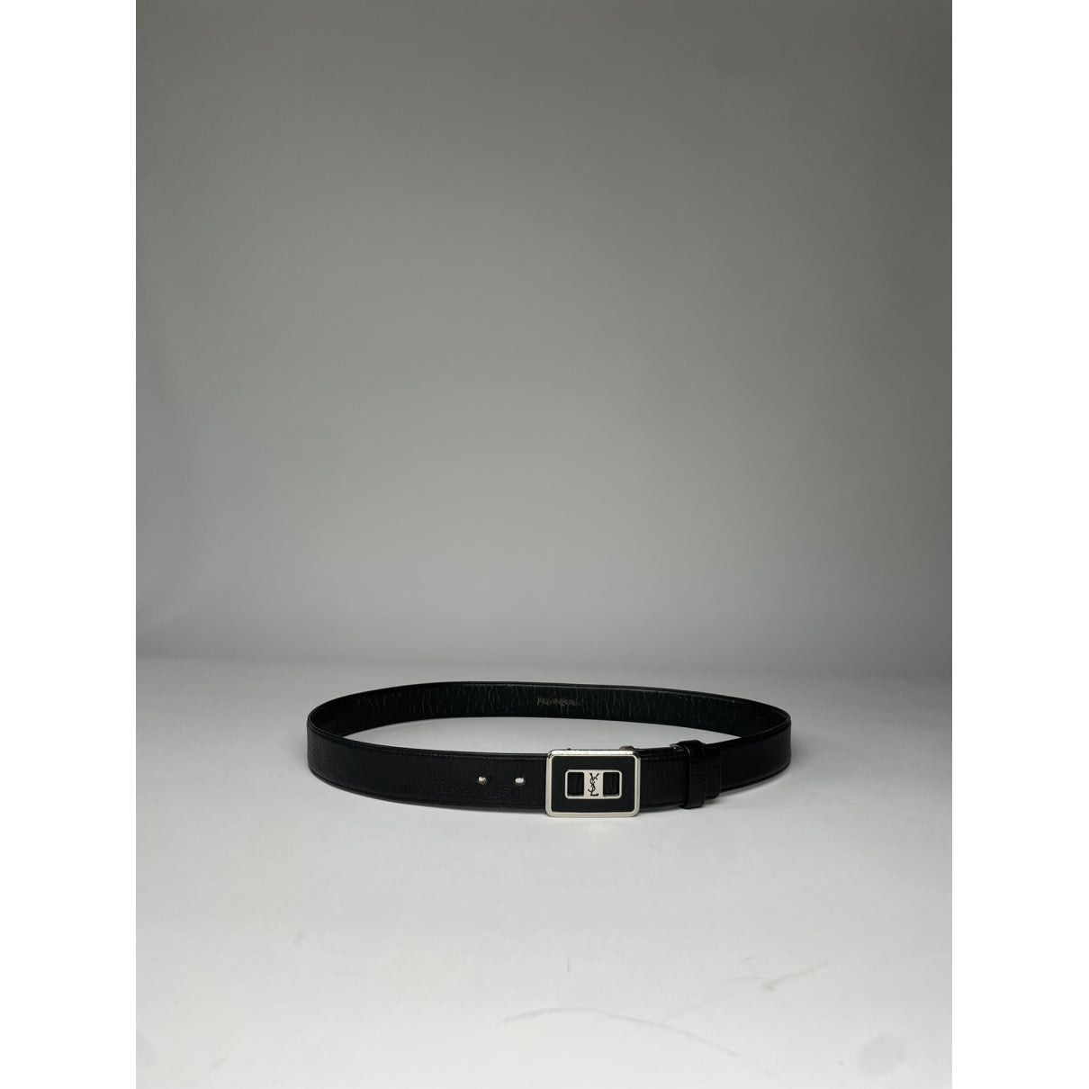 Yves Saint Laurent Black Leather Belt Size ONE SIZE - 5 Thumbnail