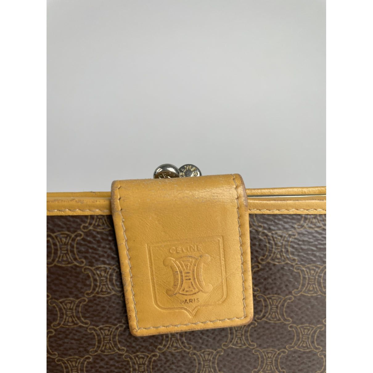 Celine Triomphe Brown Leather Wallet Size ONE SIZE - 3 Thumbnail