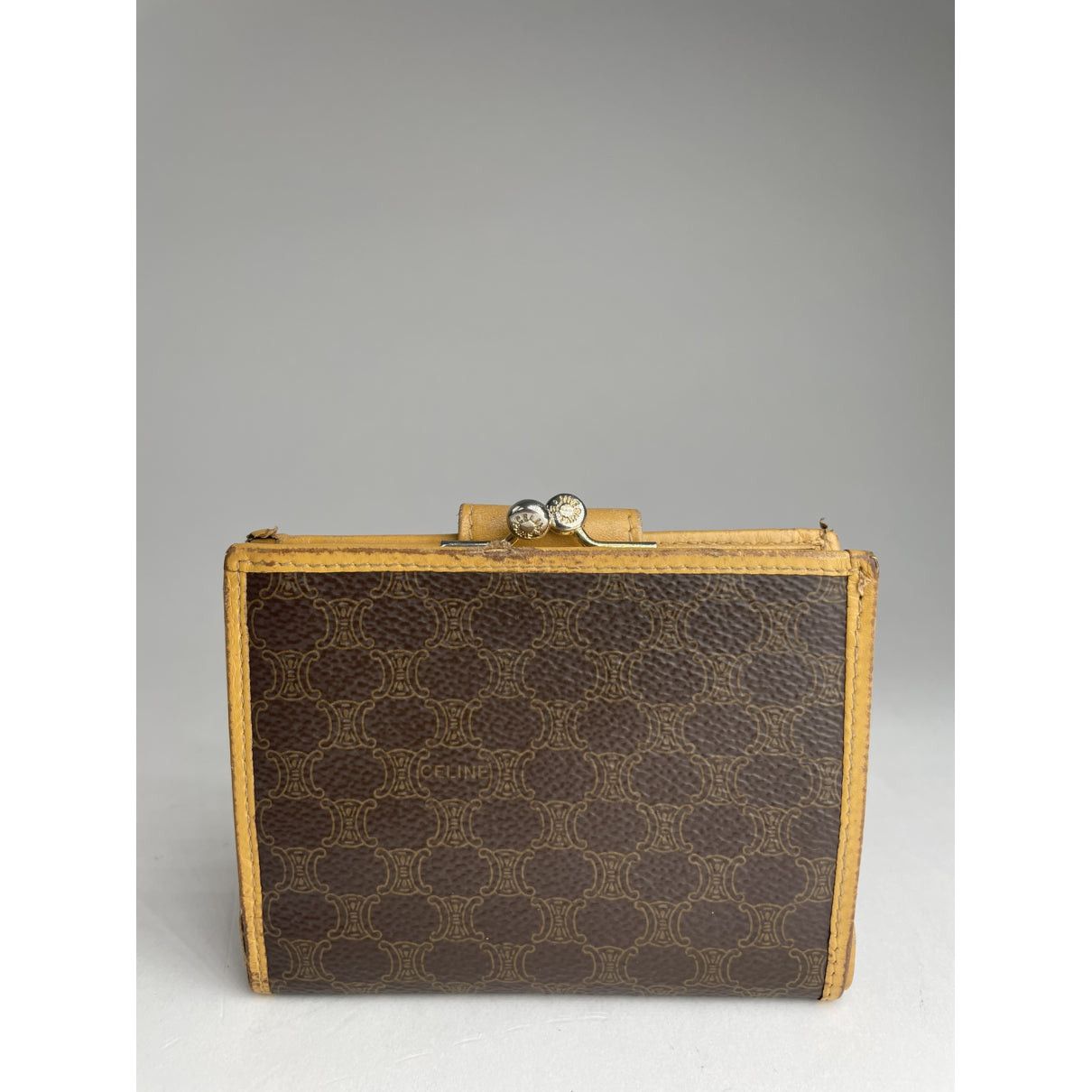 Celine Triomphe Brown Leather Wallet Size ONE SIZE - 2 Thumbnail