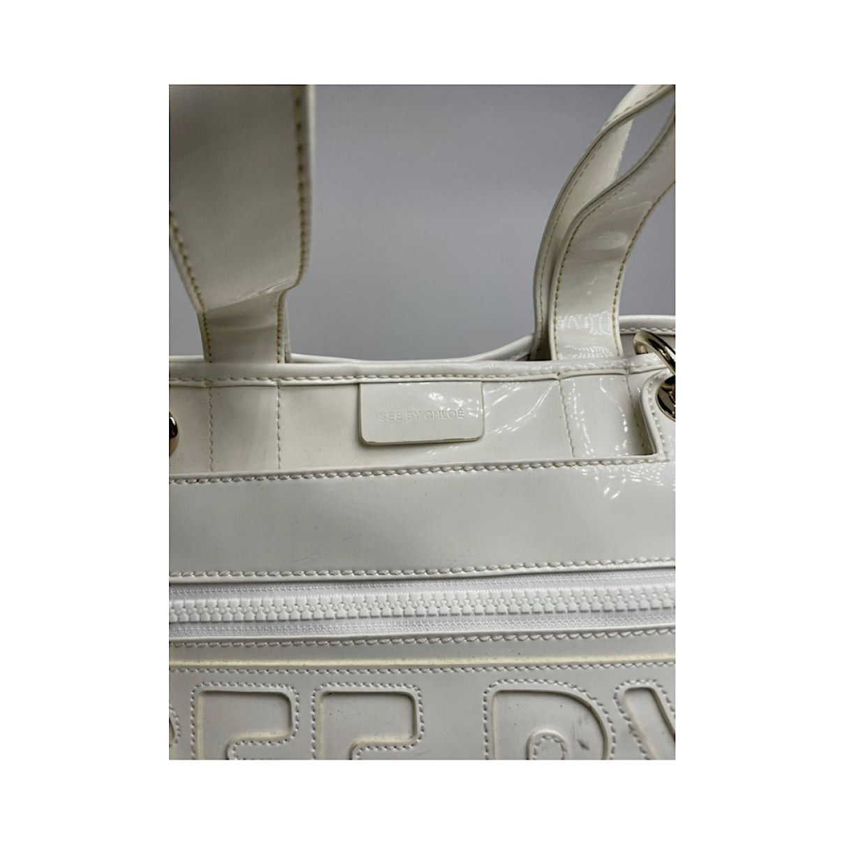 See by Chloe See by Chloé White Patent Leather Handbag Size ONE SIZE - 2 Thumbnail