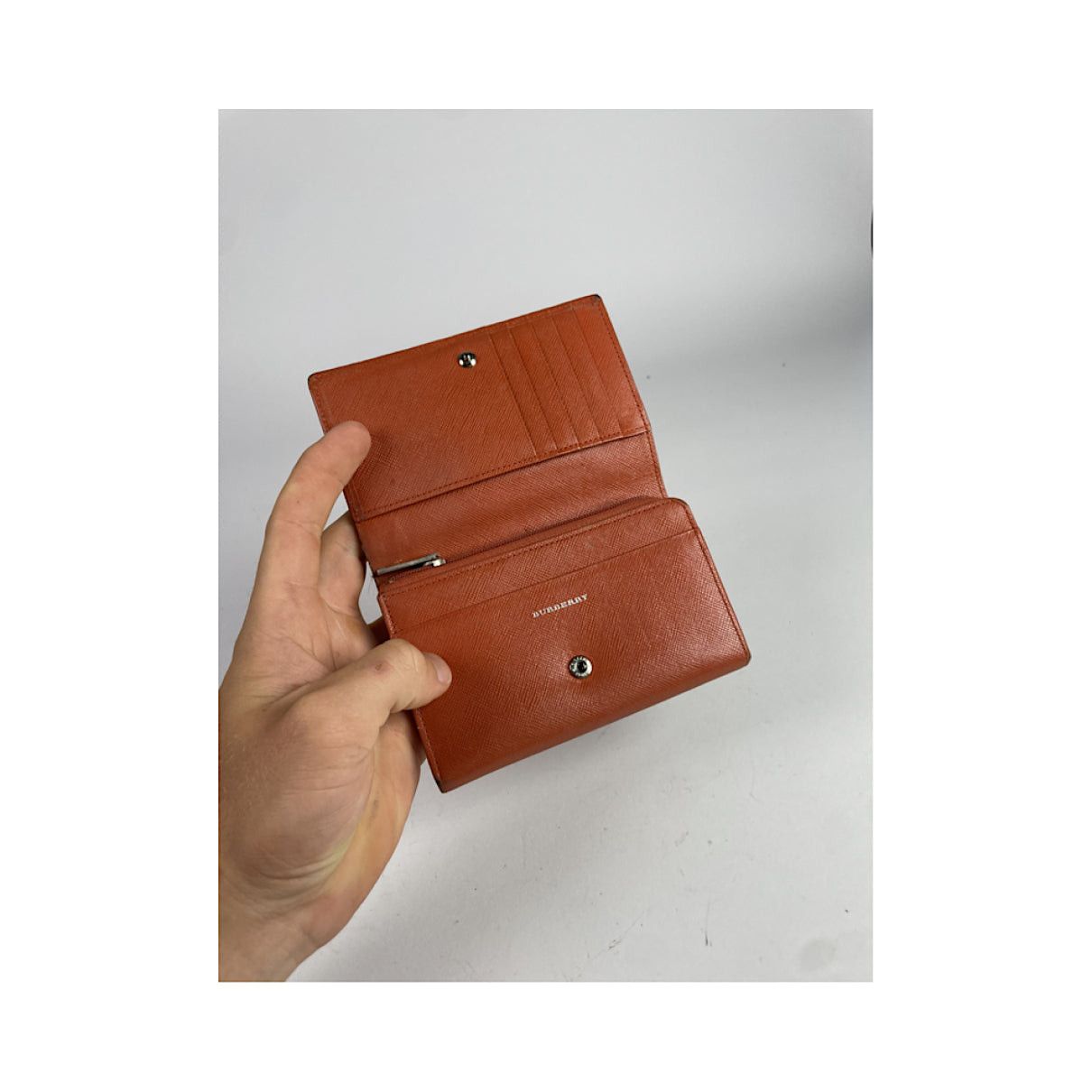 Burberry Orange Leather Wallet Size ONE SIZE - 4 Thumbnail
