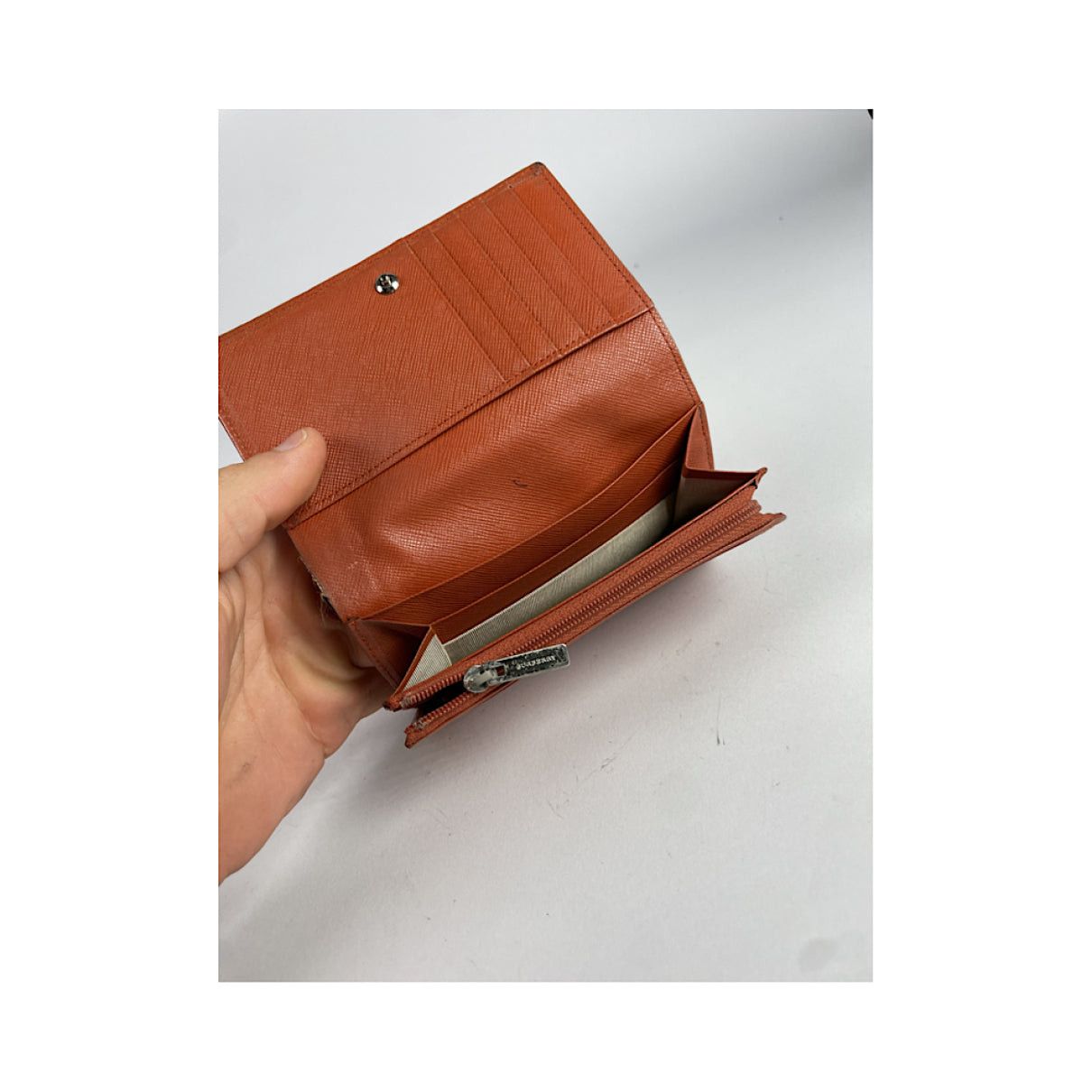 Burberry Orange Leather Wallet Size ONE SIZE - 5 Thumbnail