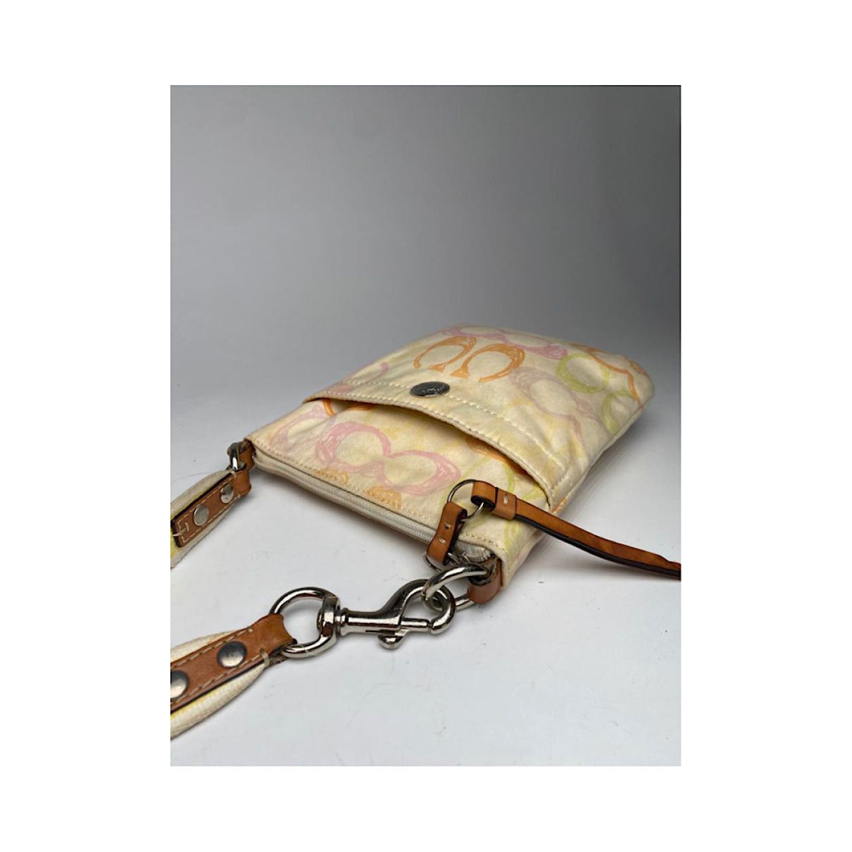 Coach Signature Sufflette Yellow Polyester Handbag Size ONE SIZE - 4 Thumbnail