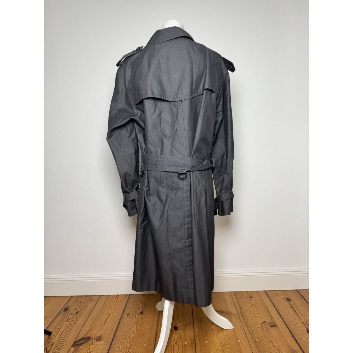 Burberry Sandringham Anthracite Cotton Trench Coat Size L / US 10 / IT 46 - 3 Thumbnail