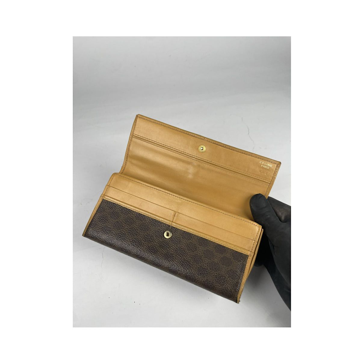 Celine Triomphe Brown Leather Wallet Size ONE SIZE - 3 Thumbnail