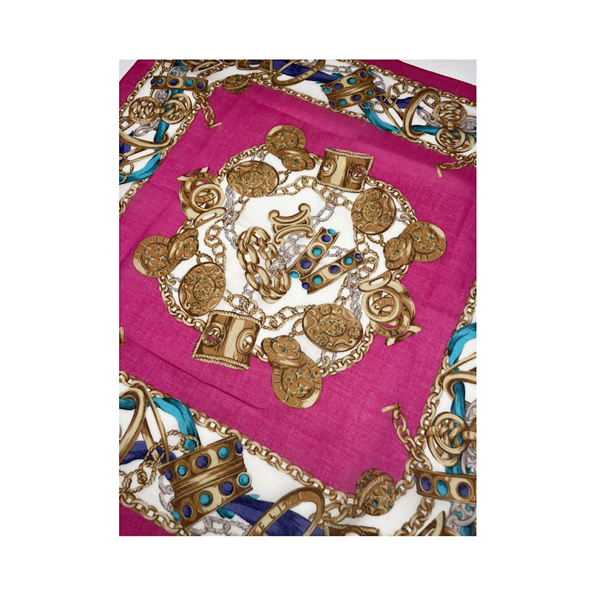 Celine Pink Silk Silk Handkerchief Size ONE SIZE - 3 Thumbnail