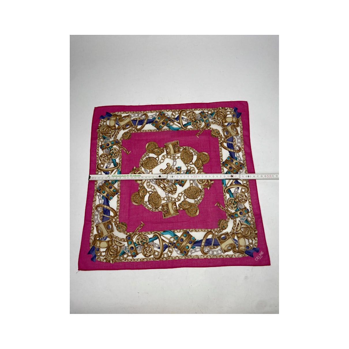 Celine Pink Silk Silk Handkerchief Size ONE SIZE - 5 Thumbnail