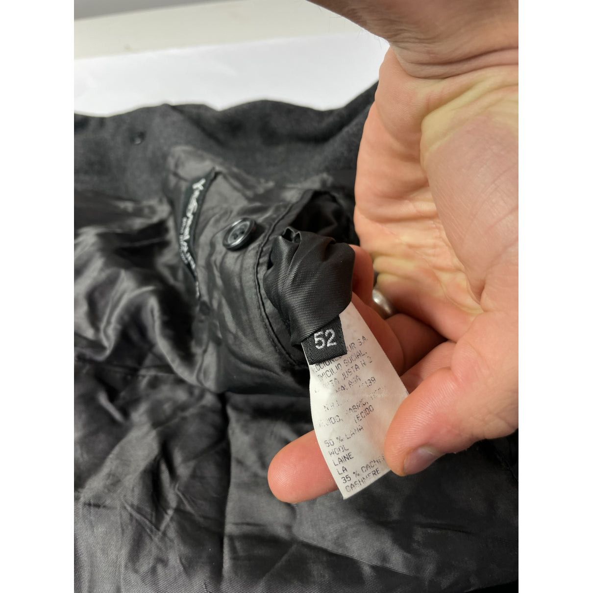 Yves Saint Laurent Black Wool Coat Size L / US 10 / IT 46 - 3 Thumbnail